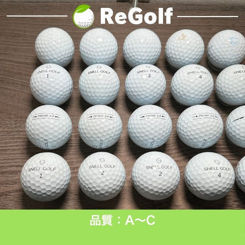 【中古】 【送料無料】 ロストボール Snell Golf スネルゴルフ スネル プライム 3.0 ホワイト 20球 ACランク ゴルフボール リゴルフ
